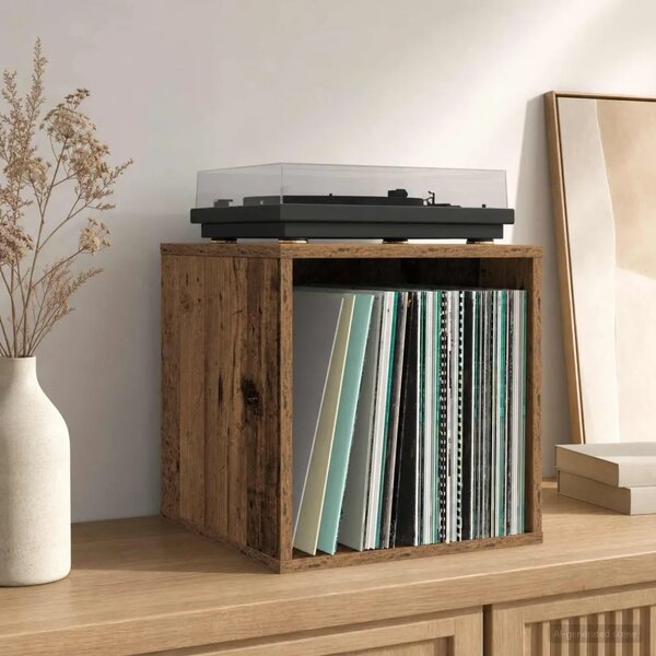Kutija za vinilne albume Staro drvo 37 x 36 5 x 38 cm - Staro drvo 1