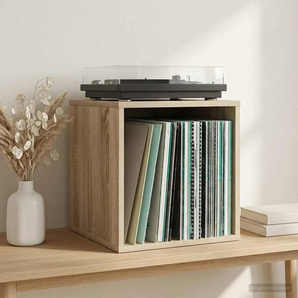 Kutija za vinilne albume Hrast sonoma 37 x 36 5 x 38 cm - Hrast sonoma 1