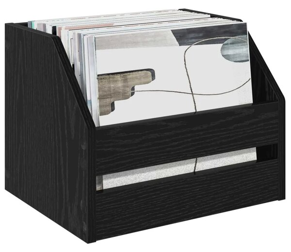 Kutija za vinilne albume Crni hrast 38 x 30 x 29 cm - Crni hrast 1