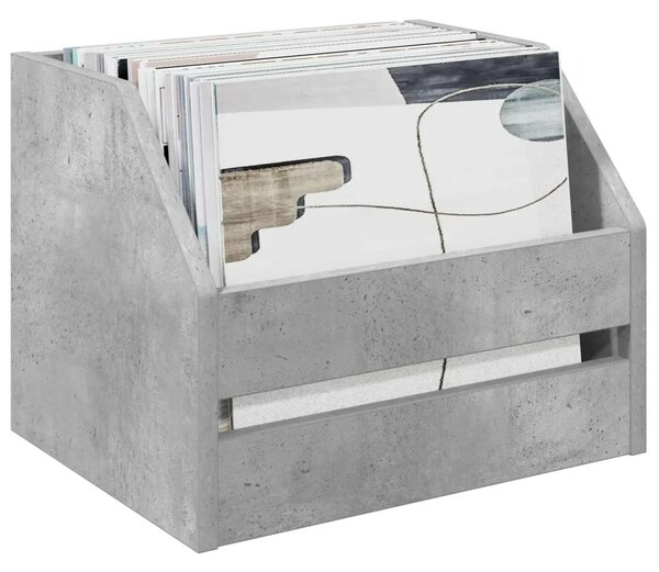 Kutija za vinilne albume 2 kom. Betonska siva 38 x 30 x 29 cm - Betonska siva 2