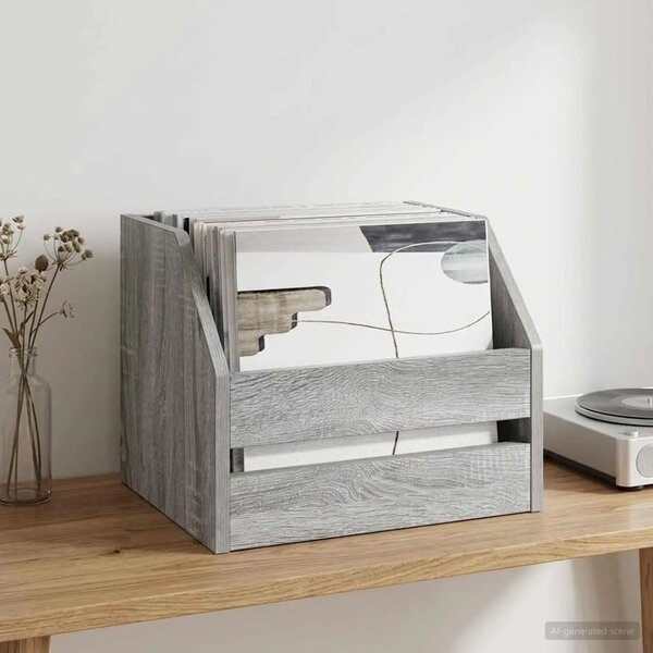 Kutija za vinilne albume Siva Sonoma 38 x 30 x 29 cm - Siva Sonoma 1