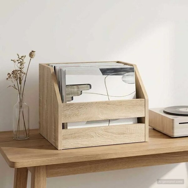 Kutija za vinilne albume Hrast sonoma 38 x 30 x 29 cm - Hrast sonoma 1