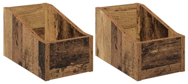 Kutija za LP ploče 2 kom. Staro drvo 18 x 32 x 18 cm - Staro drvo 2 18 x 32 x 18 cm