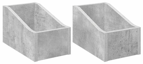 Kutija za LP ploče 2 kom. Betonska siva 18 x 32 x 18 cm - Betonska siva 2 18 x 32 x 18 cm