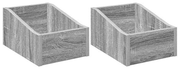 Kutija za LP ploče 2 kom. Siva Sonoma 23 x 33 x 16 cm - Siva Sonoma 2 23 x 33 x 16 cm