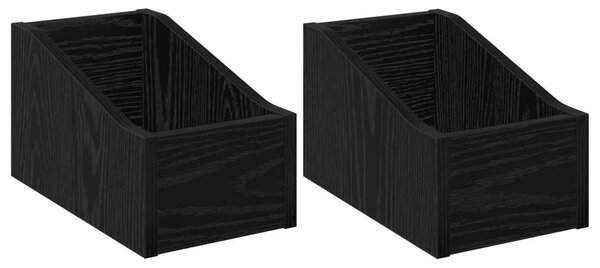 Kutija za LP ploče 2 kom. Crni hrast 18 x 32 x 18 cm - Crni hrast 2 18 x 32 x 18 cm