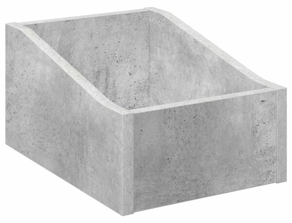 Kutija za LP ploče 2 kom. Betonska siva 23 x 33 x 16 cm - Betonska siva 2 23 x 33 x 16 cm