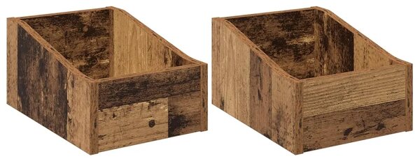 Kutija za LP ploče 2 kom. Staro drvo 23 x 33 x 16 cm - Staro drvo 2 23 x 33 x 16 cm