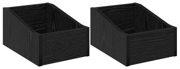 Kutija za LP ploče 2 kom. Crni hrast 23 x 33 x 16 cm - Crni hrast 2 23 x 33 x 16 cm