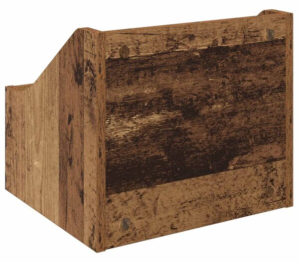 Kutija za LP ploče Staro drvo 37 x 33 x 32 cm Konstruirano drvo - Staro drvo 1 37 x 33 x 32 cm