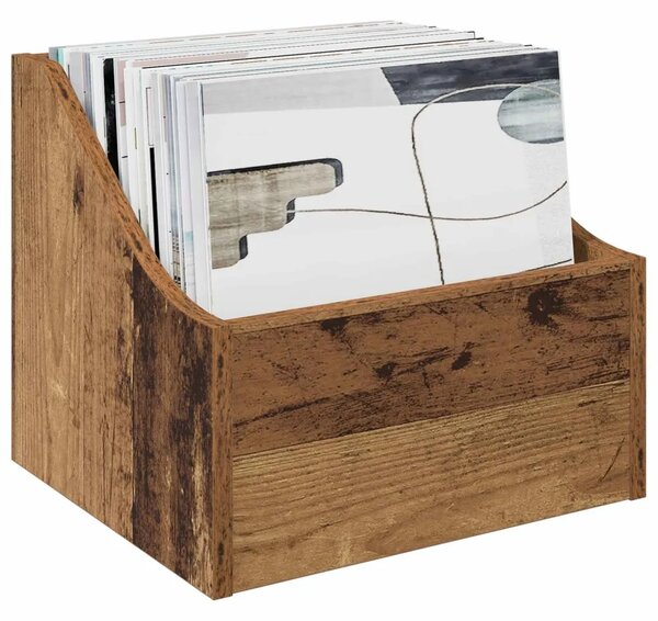 Kutija za LP ploče Staro drvo 37 x 33 x 32 cm Konstruirano drvo - Staro drvo 1 37 x 33 x 32 cm