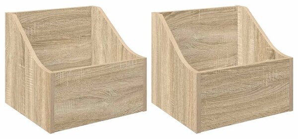 Kutija za LP ploče 2 kom. Hrast sonoma 37 x 33 x 32 cm - Hrast sonoma 2 37 x 33 x 32 cm