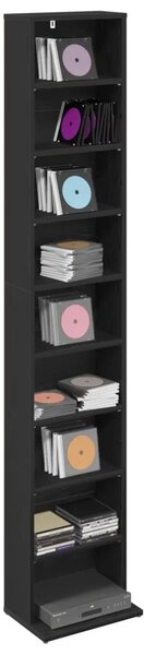 CD ormar Crni hrast 33 x 23 5 x 175 cm Konstruirano drvo - Crni hrast 1 33 x 23 5 x 175 cm