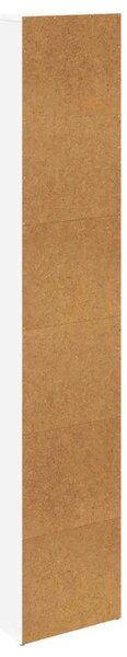 CD ormar Bijela 33 x 23 5 x 175 cm Konstruirano drvo - Bijela 1 33 x 23 5 x 175 cm