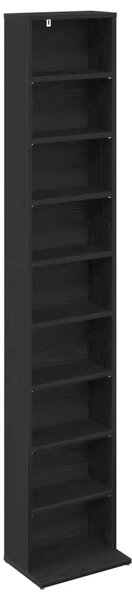 CD ormar Crni hrast 33 x 23 5 x 175 cm Konstruirano drvo - Crni hrast 1 33 x 23 5 x 175 cm