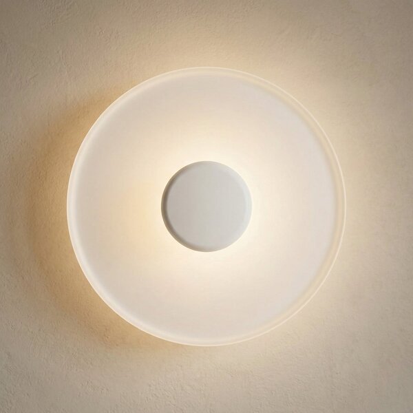 Vibia Top LED zidna svjetiljka Ø 40 cm bijela, prigušiva, Bijela, Dnevni boravak/blagovaonica, Metal