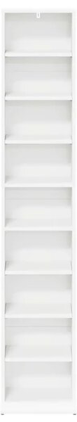 CD ormar Bijela 33 x 23 5 x 175 cm Konstruirano drvo - Bijela 1 33 x 23 5 x 175 cm
