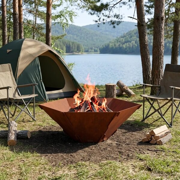 Kamin Rđa 58 5 x 51 5 x 19 5 cm Otporni čelik - Otporni čelik