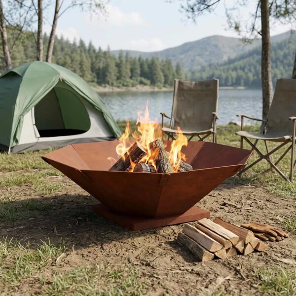 Kamin Rđa 70 5 x 70 5 x 21 5 cm Otporni čelik - Otporni čelik 70 5 x 70 5 x 21 5 cm