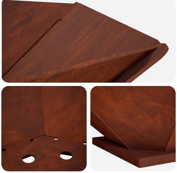 Kamin Rđa 70 5 x 70 5 x 21 5 cm Otporni čelik - Otporni čelik 70 5 x 70 5 x 21 5 cm
