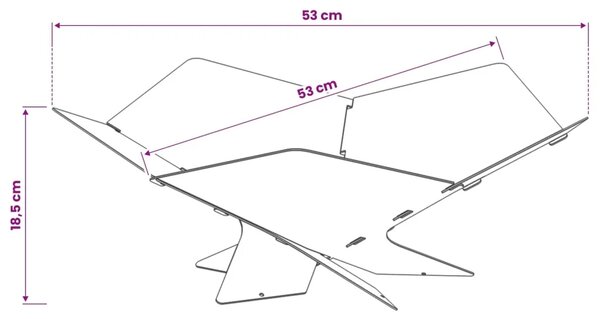 Kamin Crna 53 x 53 x 18 5 cm Čelik - Čelik