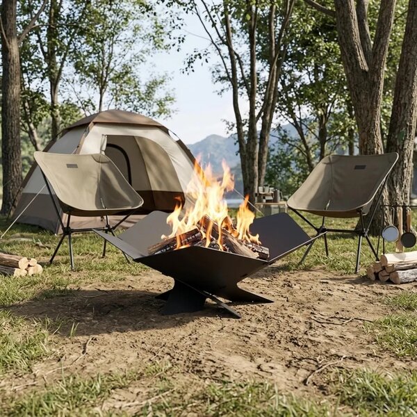 Kamin Crna 53 x 53 x 18 5 cm Čelik - Čelik