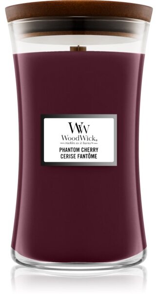 Woodwick Phantom Cherry mirisna svijeća s drvenim fitiljem 609.5 g
