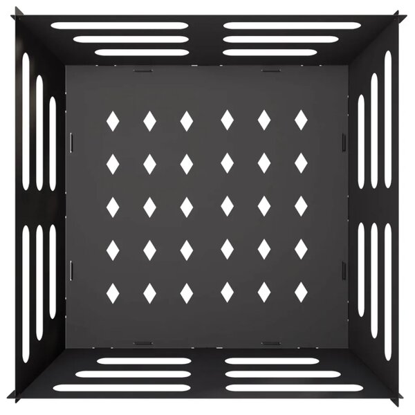 Kamin Crna 60 x 60 x 30 cm Čelik - Čelik 60 x 60 x 30 cm