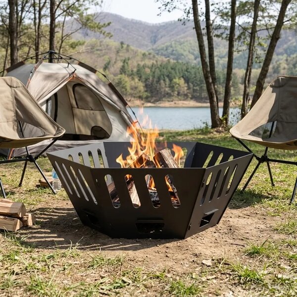 Kamin Crna 60 x 60 x 23 cm Čelik - Čelik 60 x 60 x 23 cm