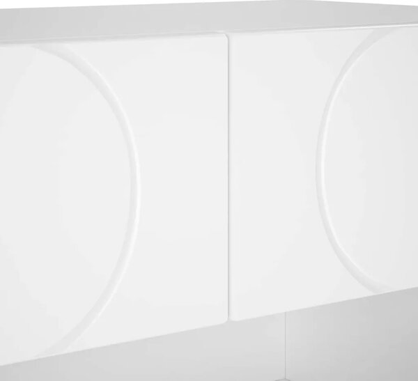 Ormarić za cipele 73 x 38 x 87 5 cm Konstruirano drvo - Bijela visokog sjaja