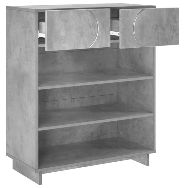 Ormarić za cipele 73 x 38 x 87 5 cm Konstruirano drvo - Betonska siva