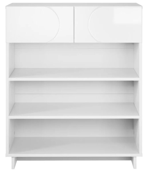 Ormarić za cipele 73 x 38 x 87 5 cm Konstruirano drvo - Bijela visokog sjaja