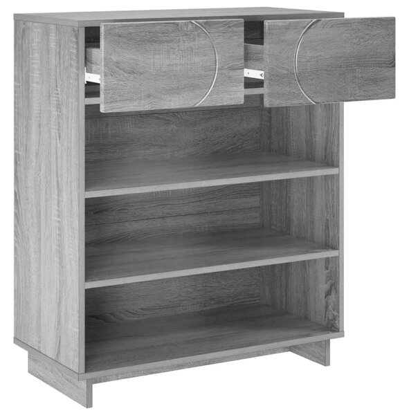 Ormarić za cipele 73 x 38 x 87 5 cm Konstruirano drvo - Siva Sonoma