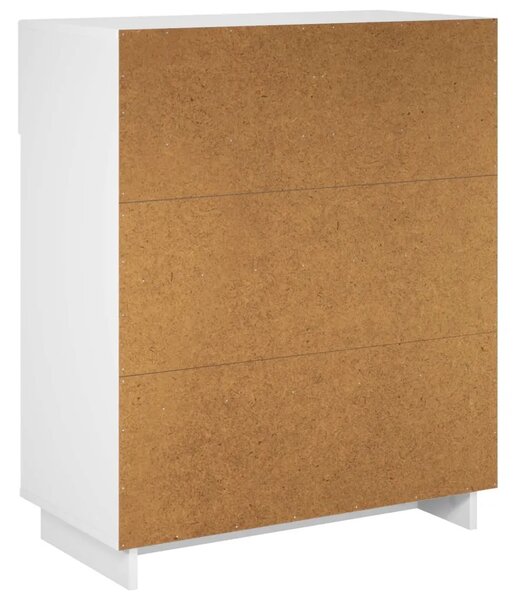 Ormarić za cipele 73 x 38 x 87 5 cm Konstruirano drvo - Bijela visokog sjaja