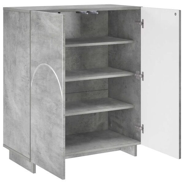 Ormarić za cipele 73 x 38 x 87 5 cm Konstruirano drvo - Betonska siva