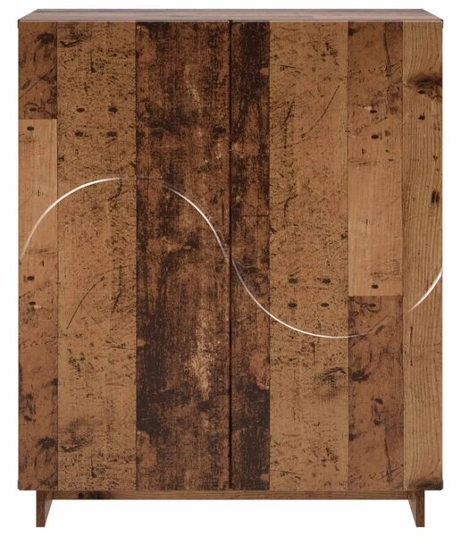 Ormarić za cipele 73 x 38 x 87 5 cm Konstruirano drvo - Staro drvo
