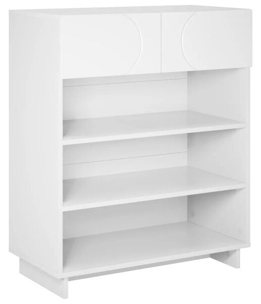 Ormarić za cipele 73 x 38 x 87 5 cm Konstruirano drvo Bijela - Bijela