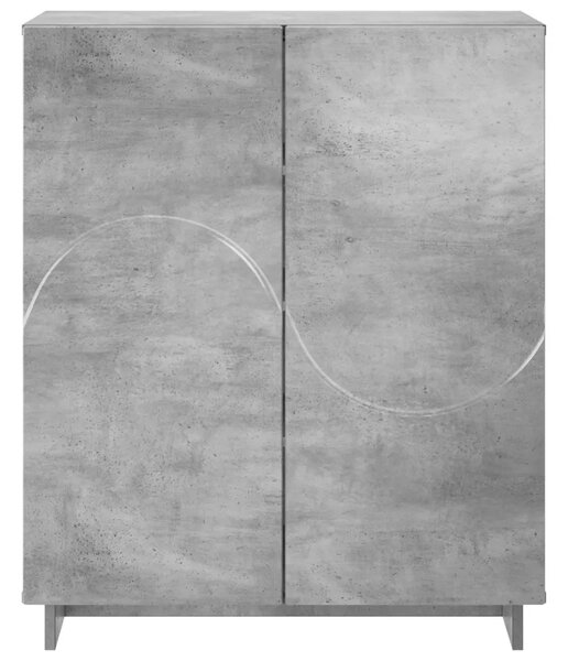 Ormarić za cipele 73 x 38 x 87 5 cm Konstruirano drvo - Betonska siva
