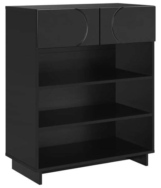 Ormarić za cipele 73 x 38 x 87 5 cm Konstruirano drvo Crna - Crna