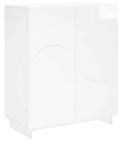 Ormarić za cipele 73 x 38 x 87 5 cm Konstruirano drvo - Bijela visokog sjaja