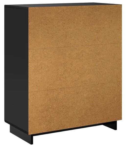 Ormarić za cipele 73 x 38 x 87 5 cm Konstruirano drvo Crna - Crna