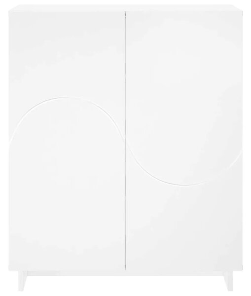 Ormarić za cipele 73 x 38 x 87 5 cm Konstruirano drvo Bijela - Bijela