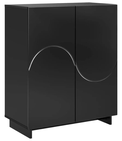 Ormarić za cipele 73 x 38 x 87 5 cm Konstruirano drvo Crna - Crna
