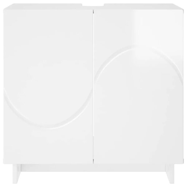 Kupaonski ormarić Bijela visokog sjaja 60 x 41 x 58 cm - Bijela visokog sjaja