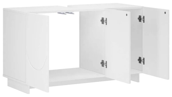 Kupaonski ormarić Bijela 101 x 41 x 58 cm konstruirano drvo - Bijela