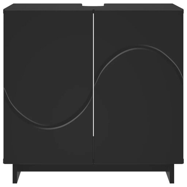 Kupaonski ormarić Crna 60 x 41 x 58 cm Konstruirano drvo - Crna