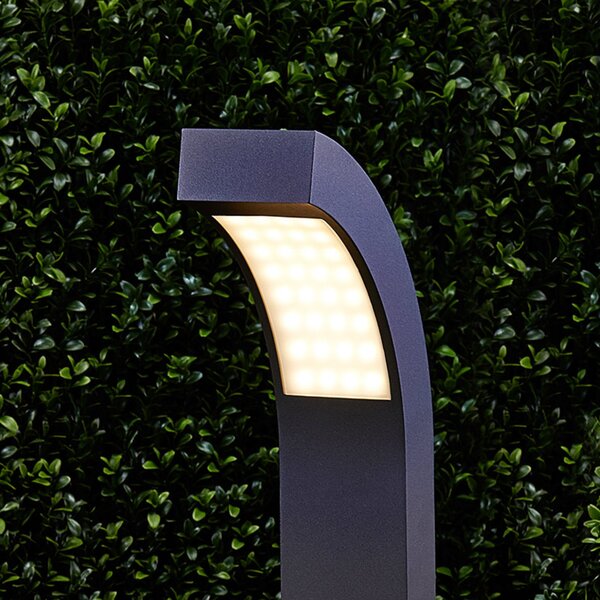 Lucande LED staza Lennik, 100 cm, antracit, metal, Crno, Aluminij