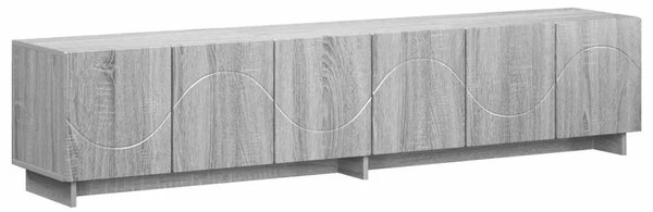 TV stalak 180 x 34 5 x 40 cm Siva Sonoma Konstruirano drvo - Siva Sonoma 179.5 x 34.5 x 40 cm