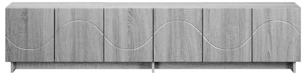 TV stalak 180 x 34 5 x 40 cm Siva Sonoma Konstruirano drvo - Siva Sonoma 179.5 x 34.5 x 40 cm