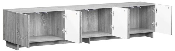 TV stalak 180 x 34 5 x 40 cm Siva Sonoma Konstruirano drvo - Siva Sonoma 179.5 x 34.5 x 40 cm